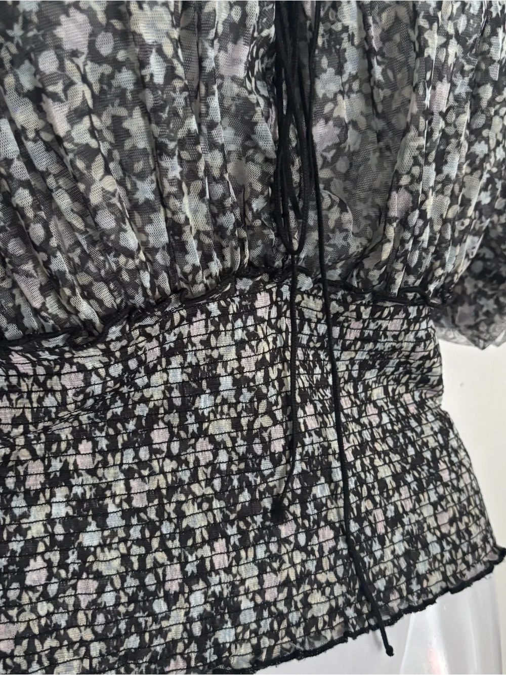 Free People | Floral Mesh Top